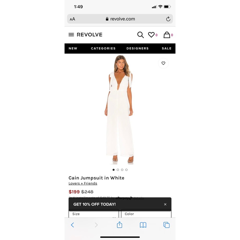 White Cain jumpsuit from revolve